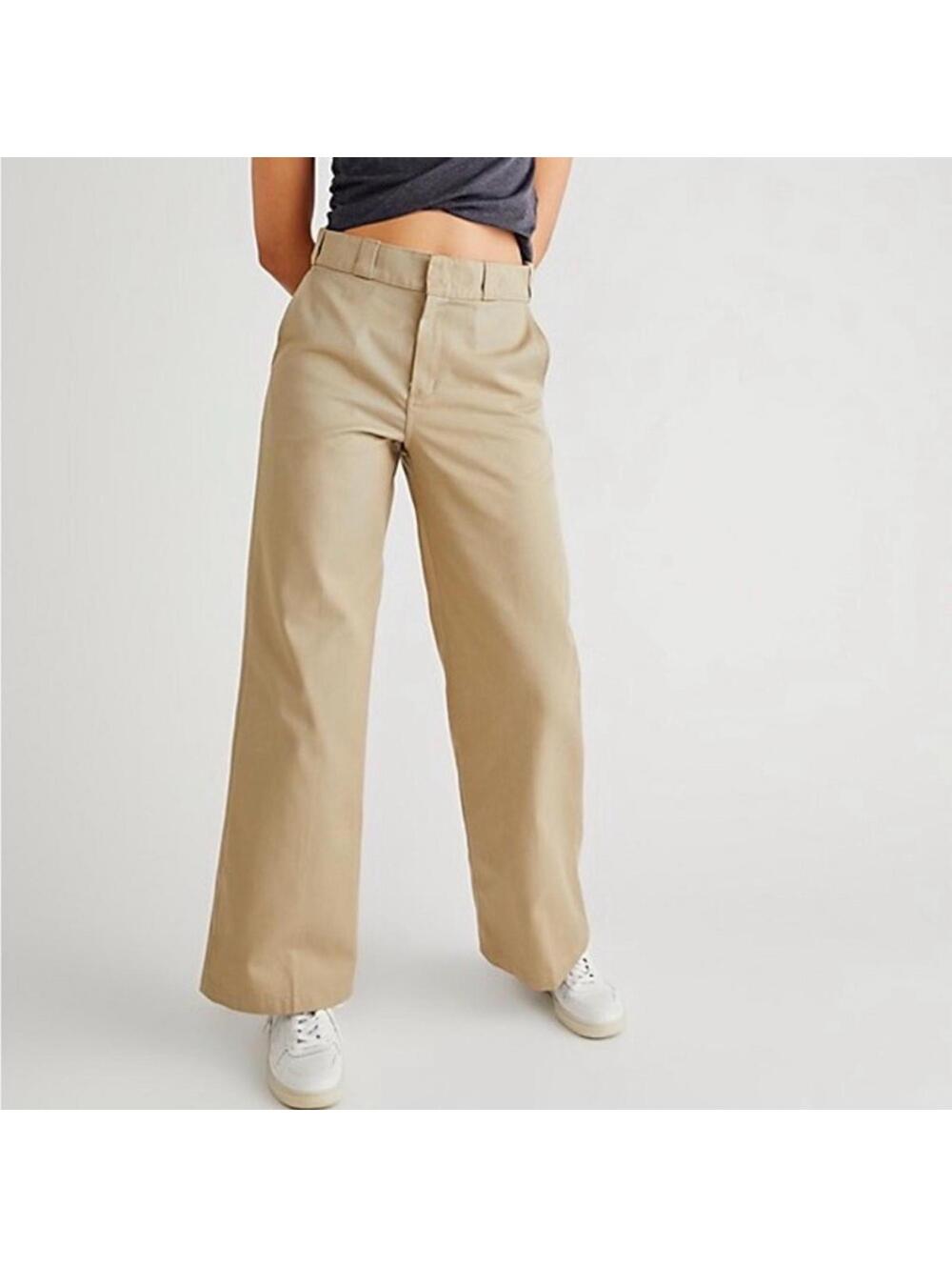 NWT Free People x Dickies Wide Leg Khakis Pant Size 10